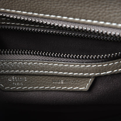 Celine Drummed Calfskin Micro Luggage Souris 6 of 10