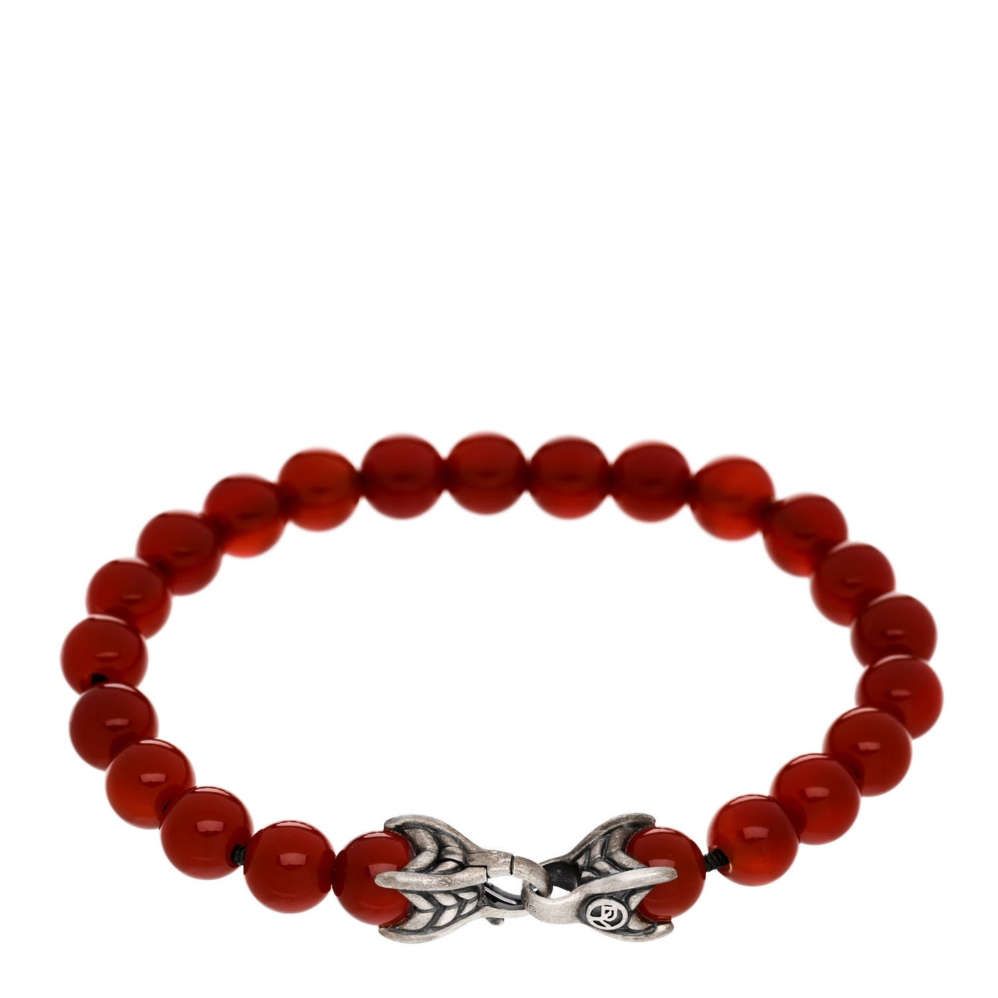 Sterling Silver Carnelian 8mm Spiritual Beads Bracelet