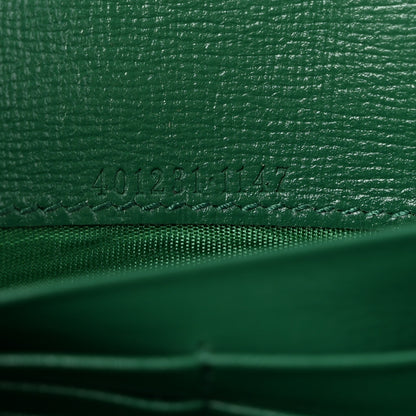 Gucci Azalea Calfskin Enamel Mini Dionysus Chain Wallet New Shamarock Emerald 7 of 10