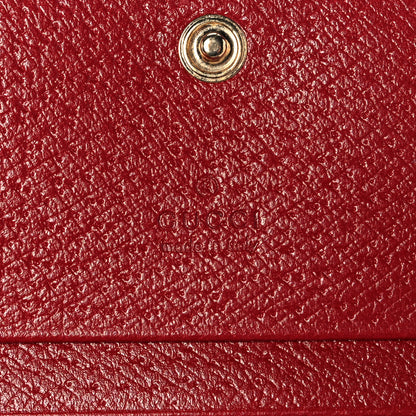 Gucci GG Supreme Monogram Tian Card Case Beige Multicolor Red 6 of 8