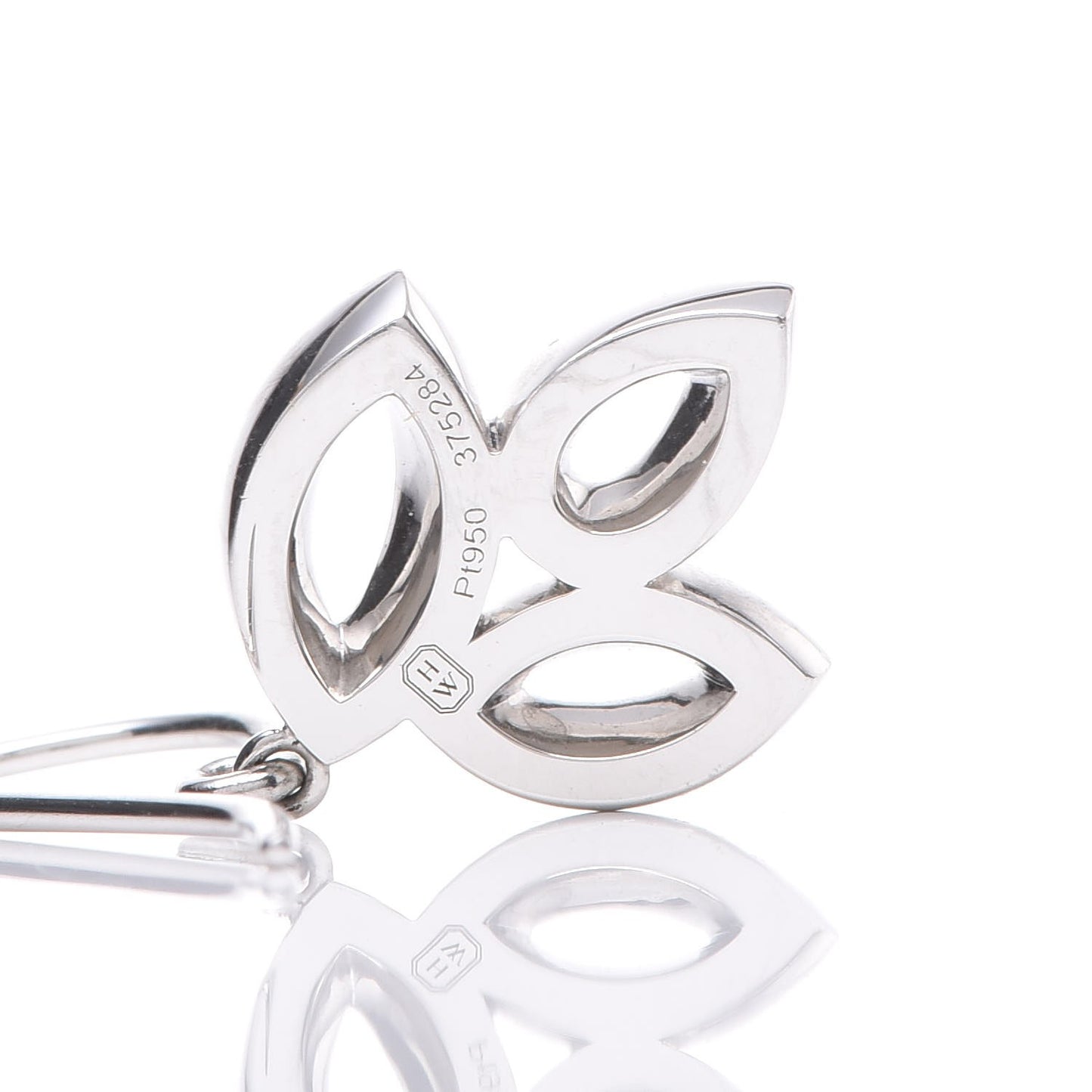 Platinum Diamond Small Lily Cluster Earrings