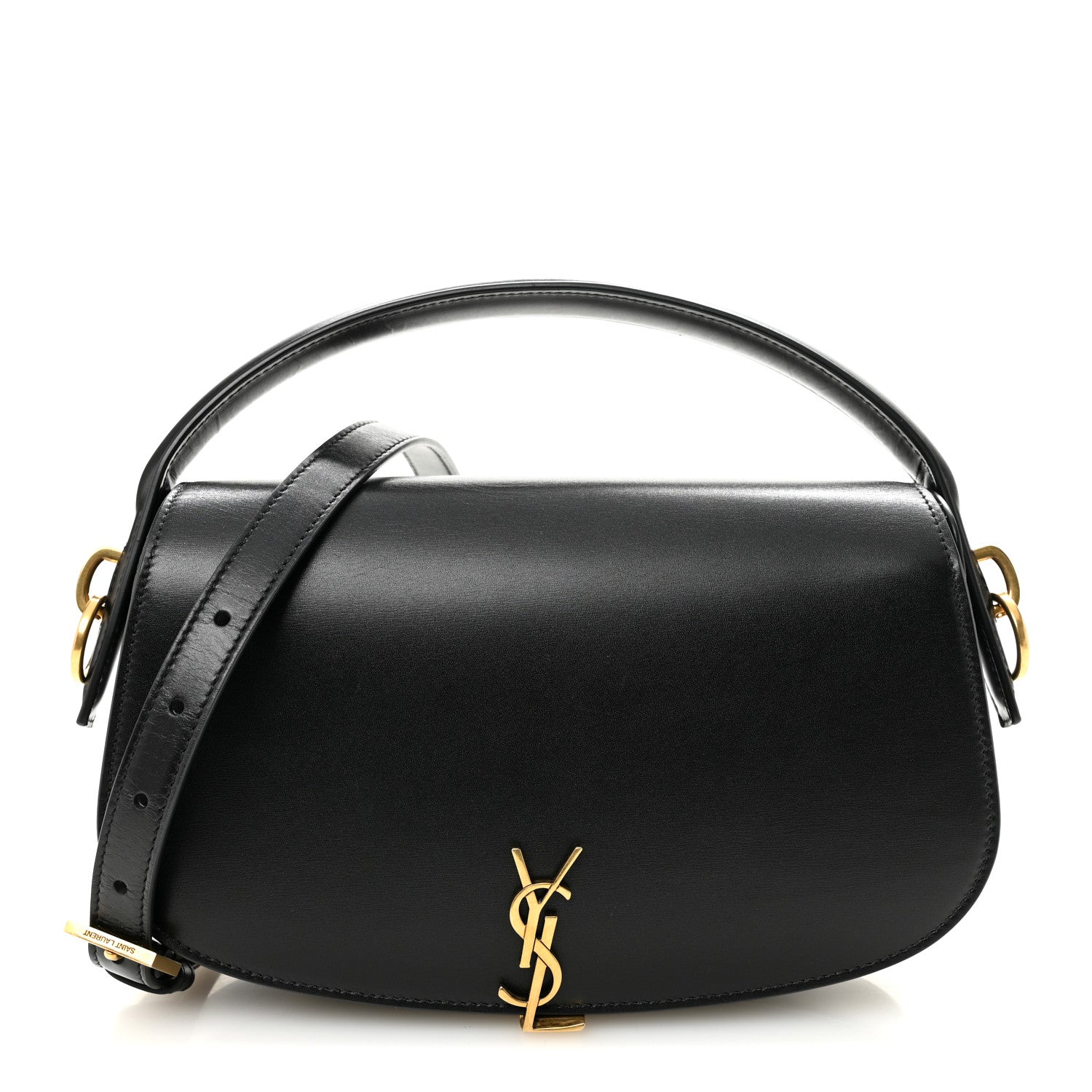 Saint Laurent Box Calfskin Voltaire Top Handle Crossbody Bag Black 1 of 9