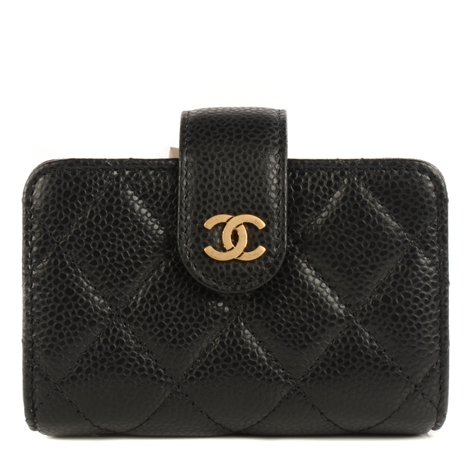 Chanel Caviar Quilted Gusseted Card Holder Black 1 of 7