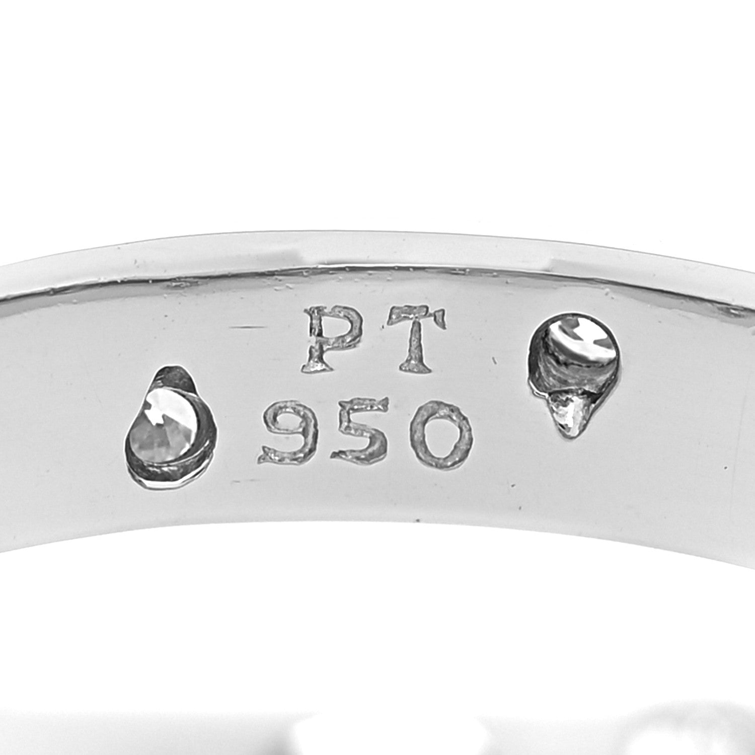 Tiffany Platinum Diamond 4mm Etoile Band Ring 53 6.25 5 of 6
