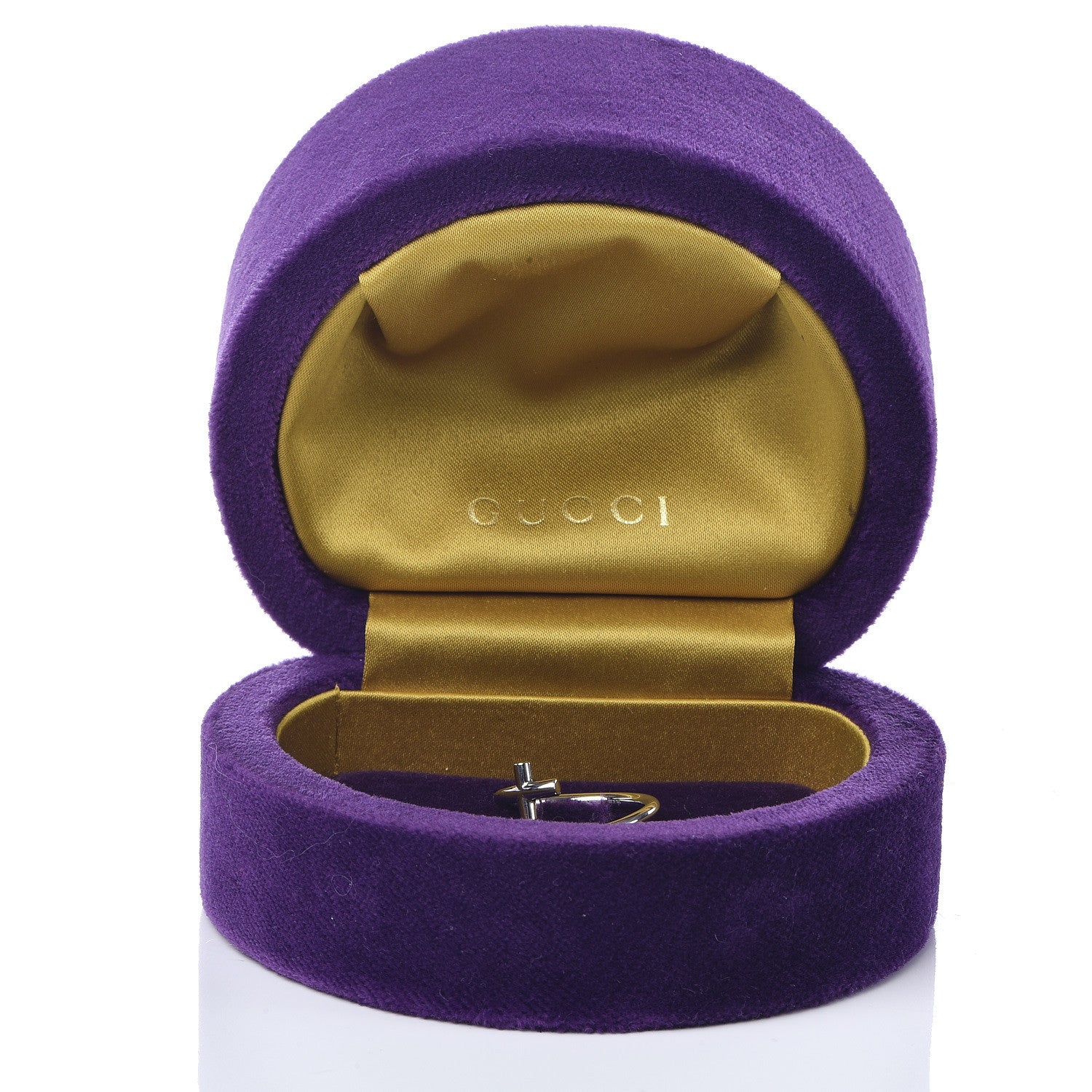 Gucci 18K White Gold Cross and Heart Ring 51 5.75 6 of 6