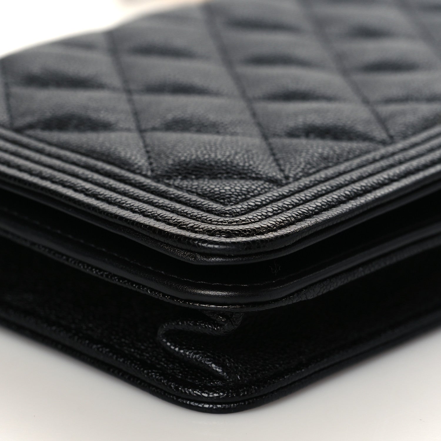 Chanel Caviar Quilted Boy Wallet On Chain WOC Black 9 of 11