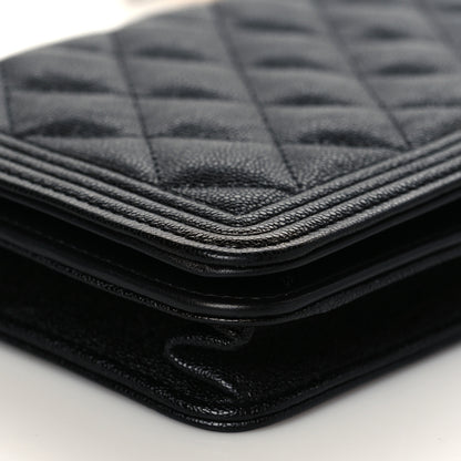 Chanel Caviar Quilted Boy Wallet On Chain WOC Black 9 of 11