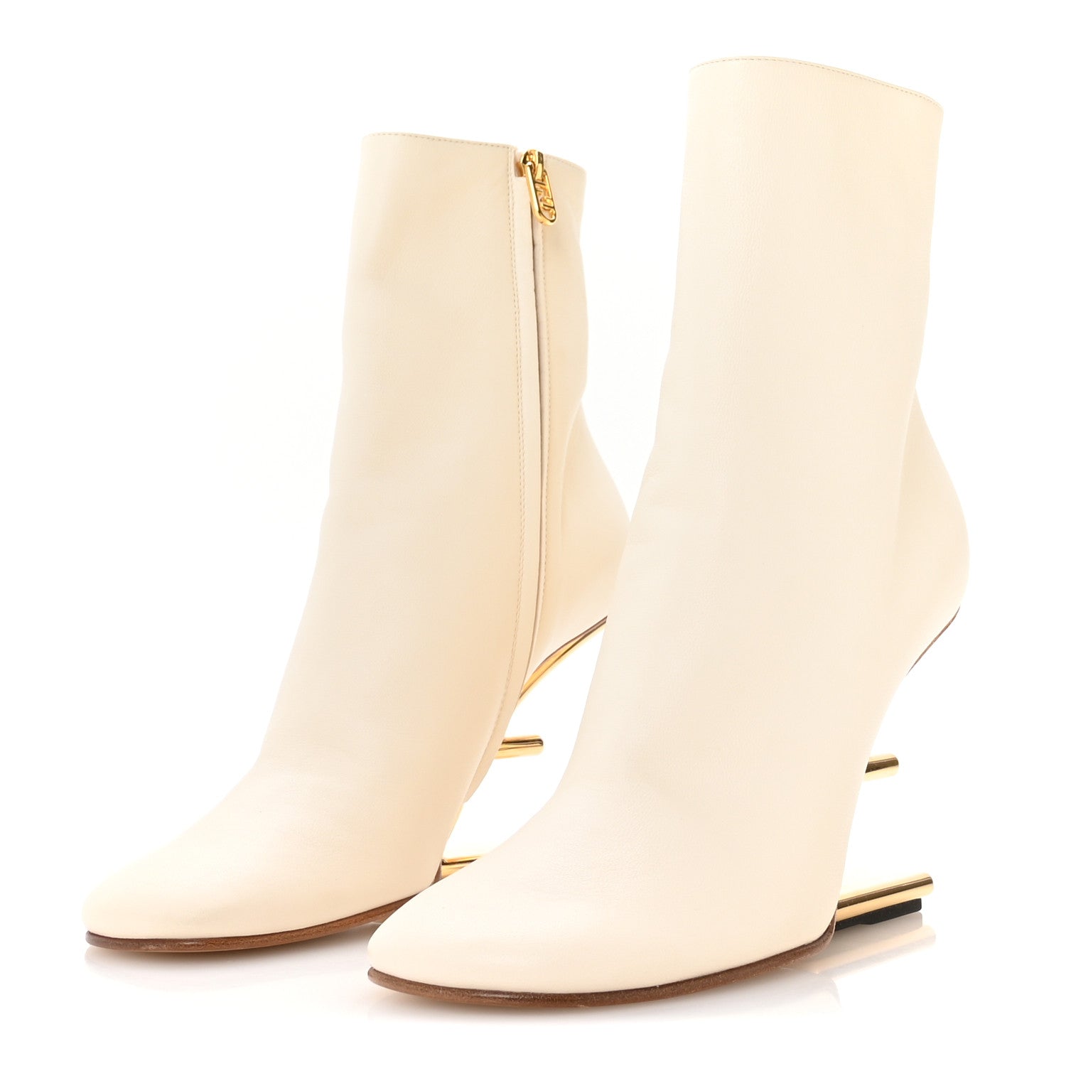 Fendi Nappa Fendi First 95mm Booties 40 White 4 of 8