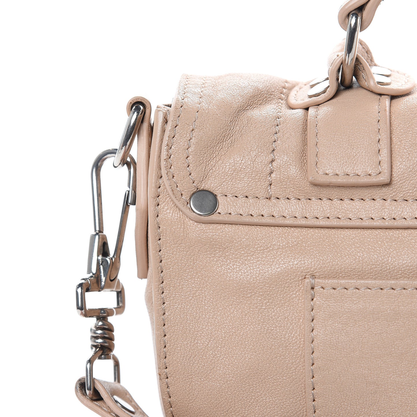 Lambskin Tiny PS1 Satchel Nude