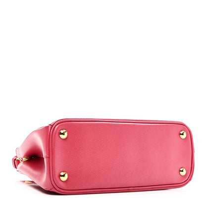 Prada Saffiano Mini Galleria Double Zip Tote Peonia 4 of 12