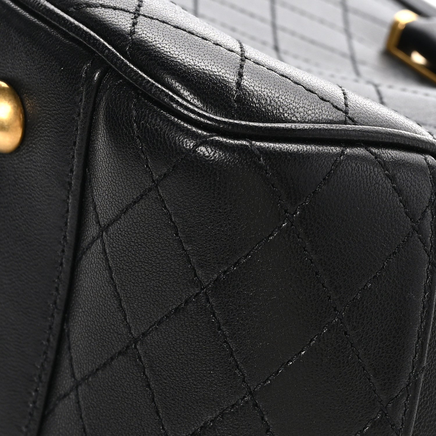 Saint Laurent Lambskin Lyia Quilted Duffle Bag Black 1476922