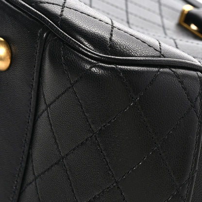 Saint Laurent Lambskin Lyia Quilted Duffle Bag Black 12 of 13