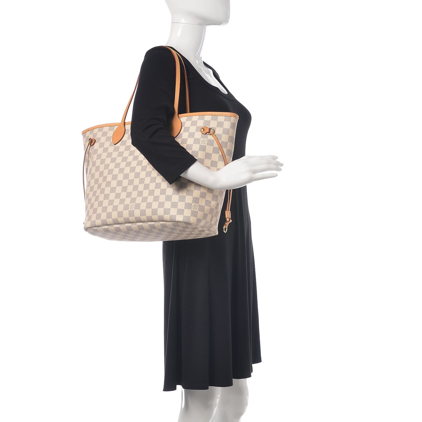 Damier Azur Neo Neverfull MM Rose Ballerine