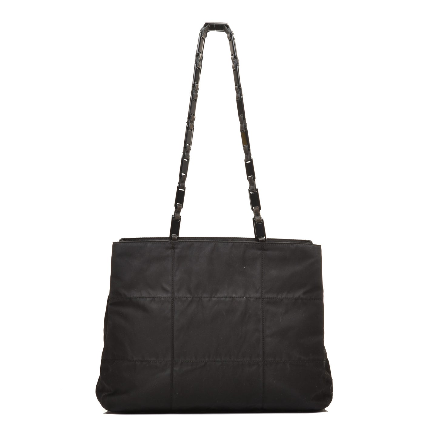 Tessuto Nylon Chain Tote Black