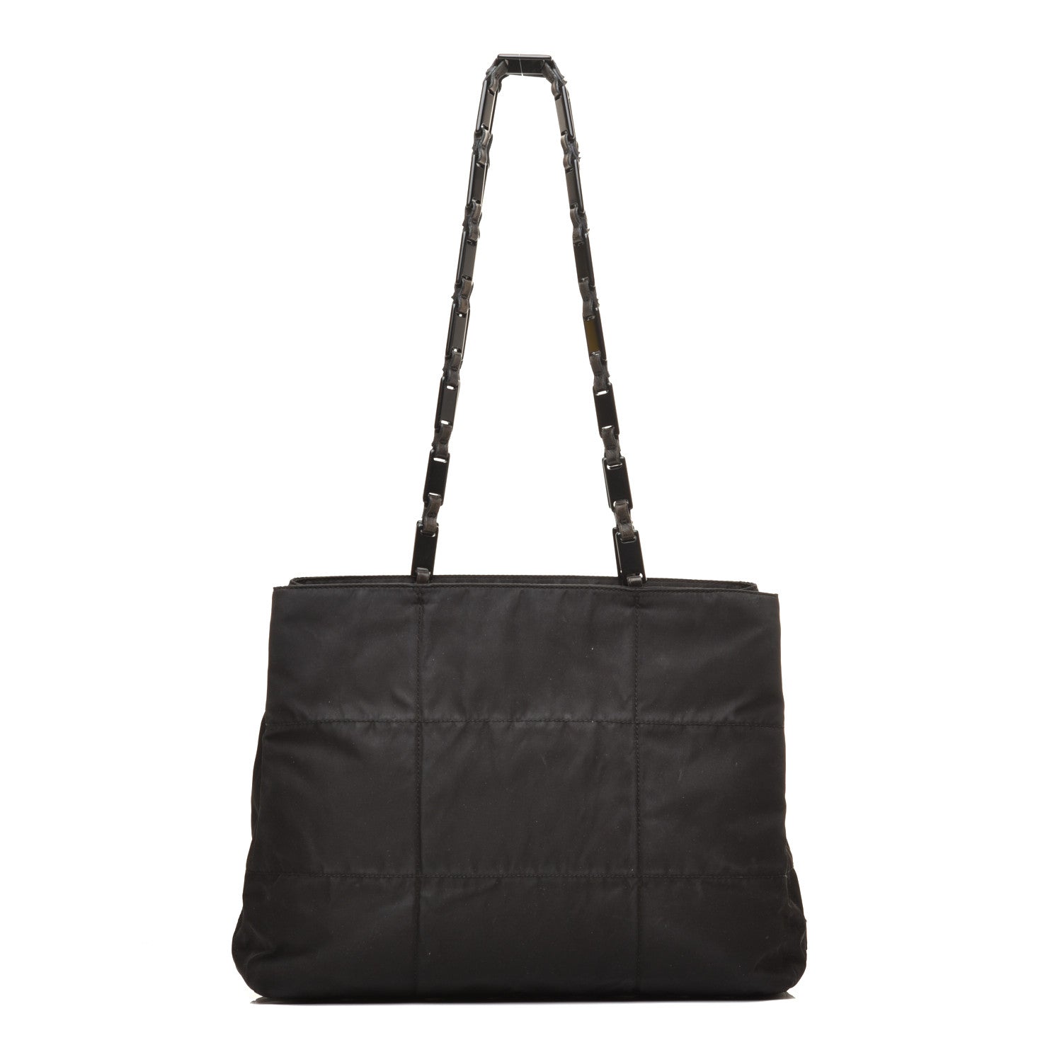 Prada Tessuto Nylon Chain Tote Black 2 of 9