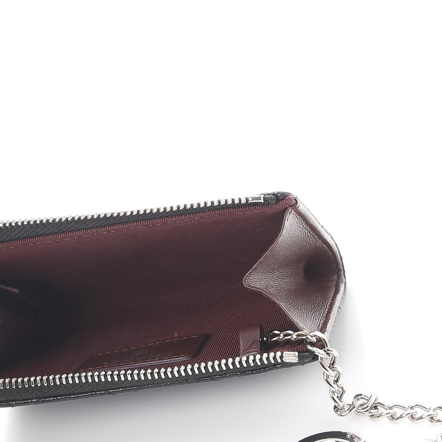 Caviar Quilted Key Holder Case Black