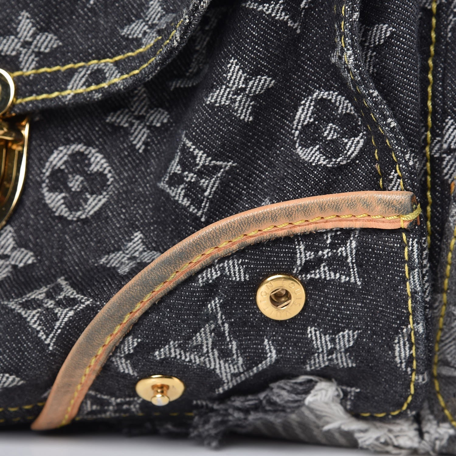 Louis Vuitton Denim Patchwork Bowly Black 9 of 10
