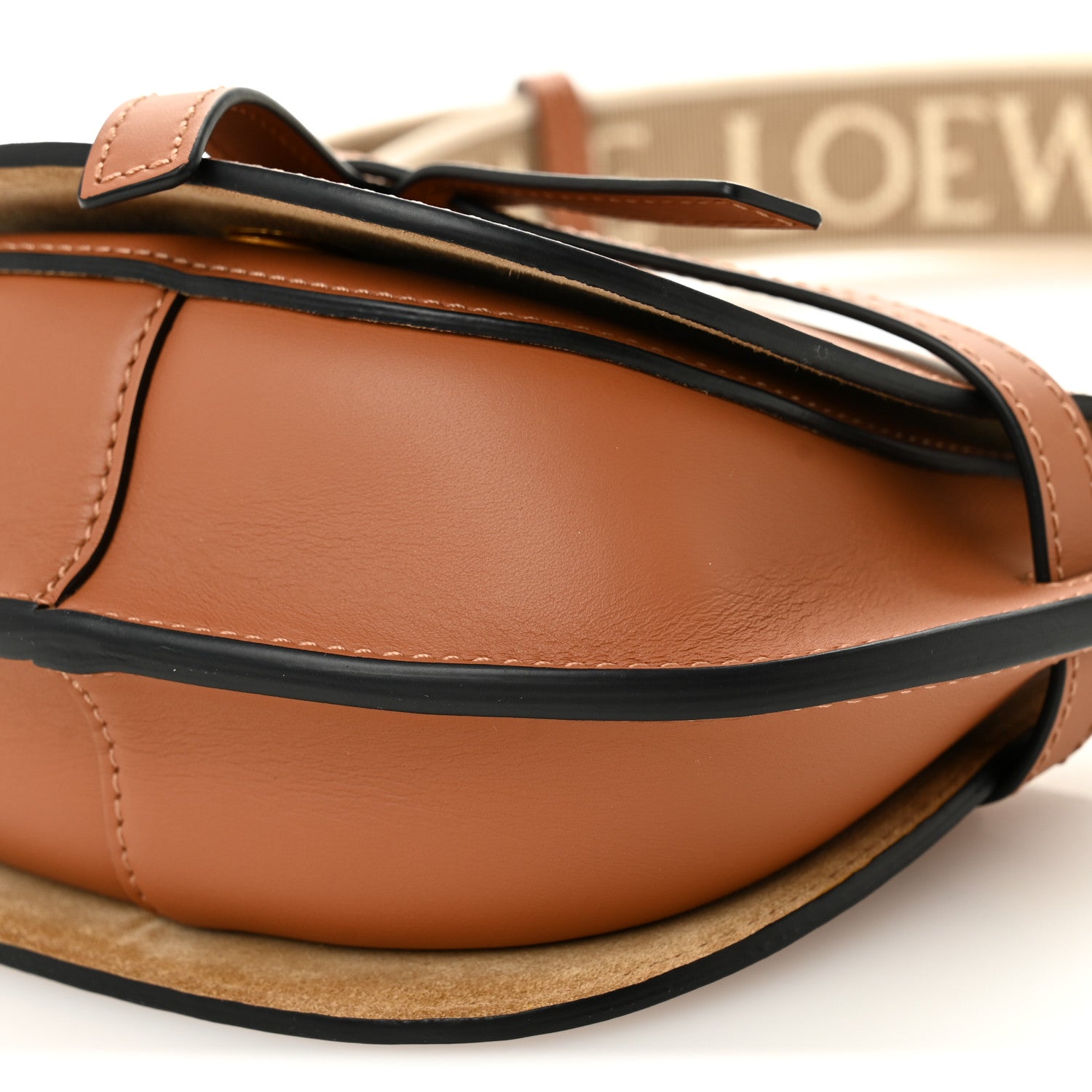 Loewe Calfskin Jacquard Mini Gate Dual Bag Tan 9 of 9