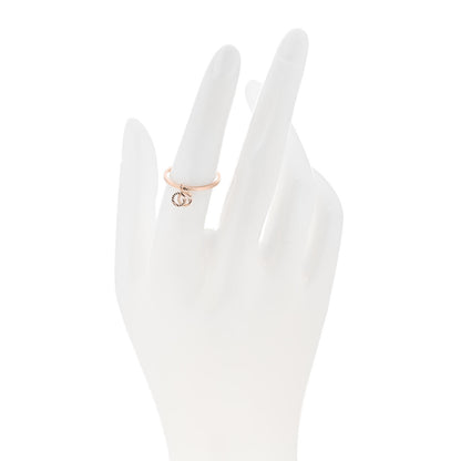 Gucci 18K Rose Gold GG Running Charm Ring 53 6.5 2 of 6