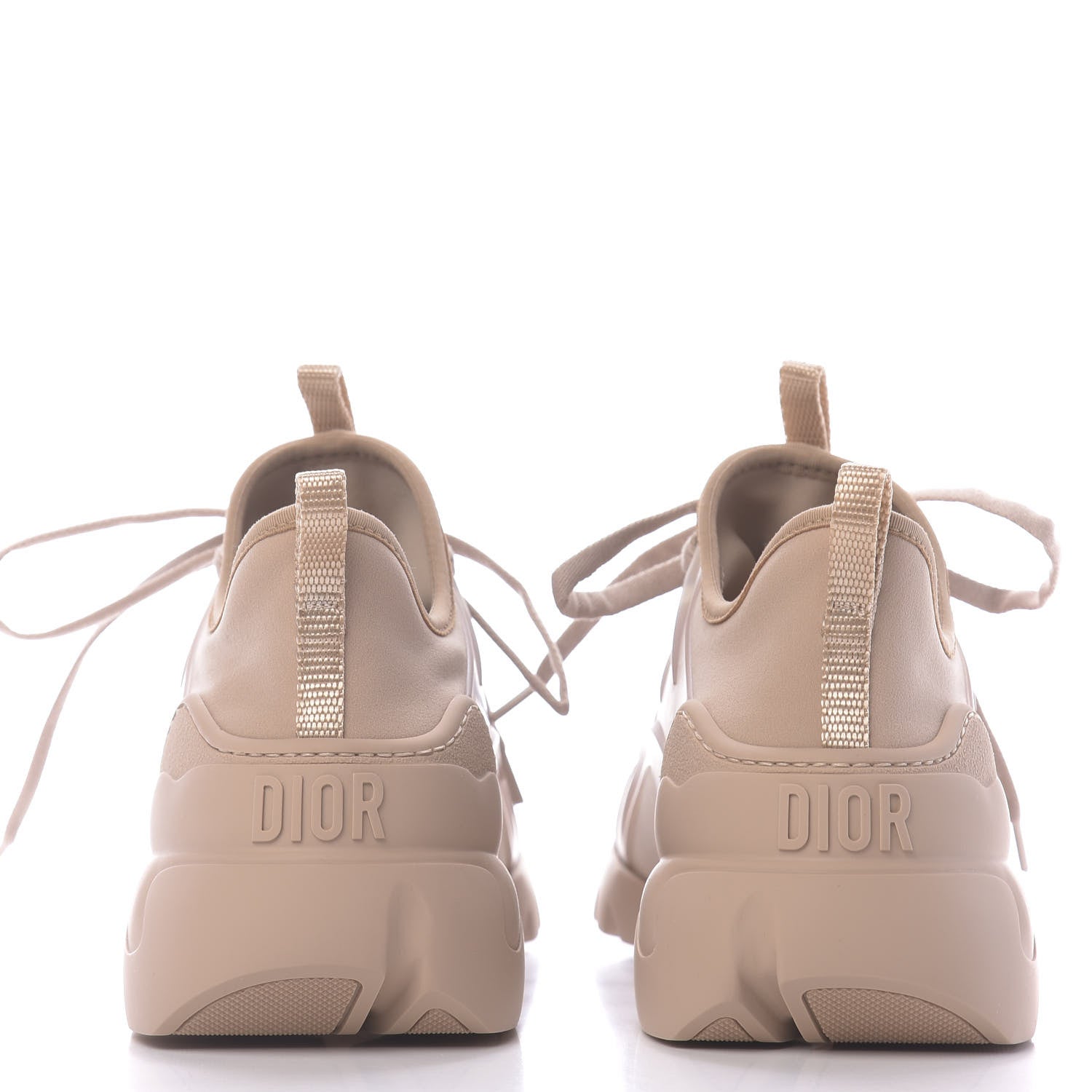 Christian Dior Neoprene Rubber Womens D-Connect Sneakers 37 Nude 7 of 11