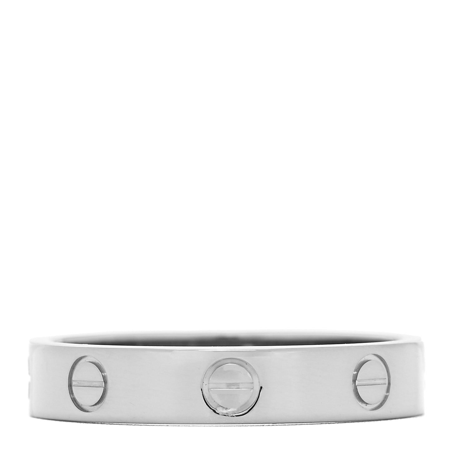 18K White Gold 3.5mm LOVE Wedding Band Ring 58 8.5