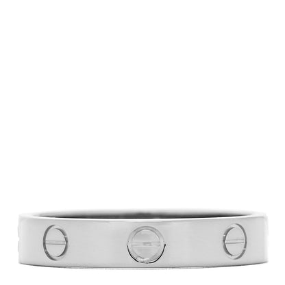 Cartier 18K White Gold 3.5mm LOVE Wedding Band Ring 58 8.5 1 of 5