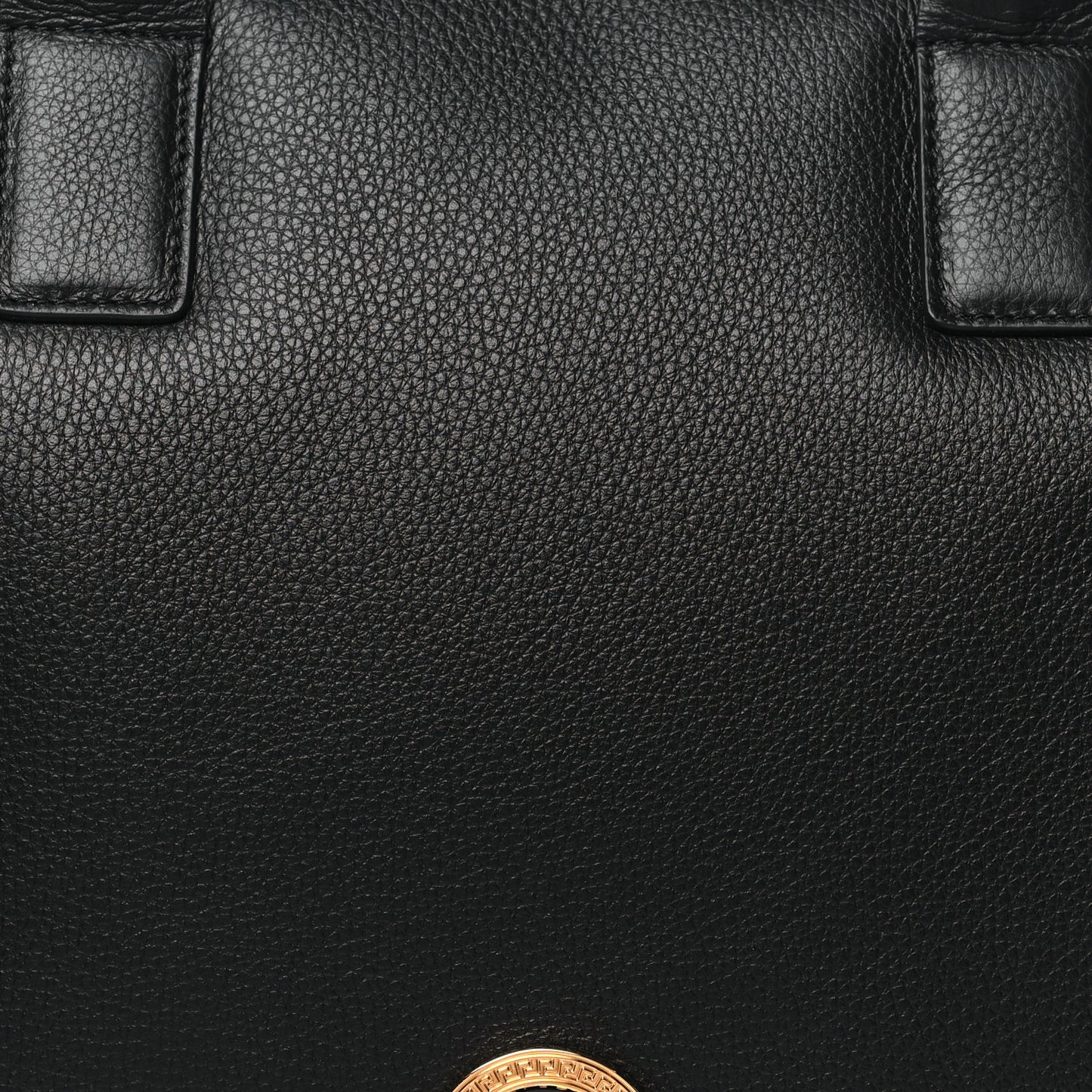 Calfskin Medusa Briefcase Messenger Bag Black