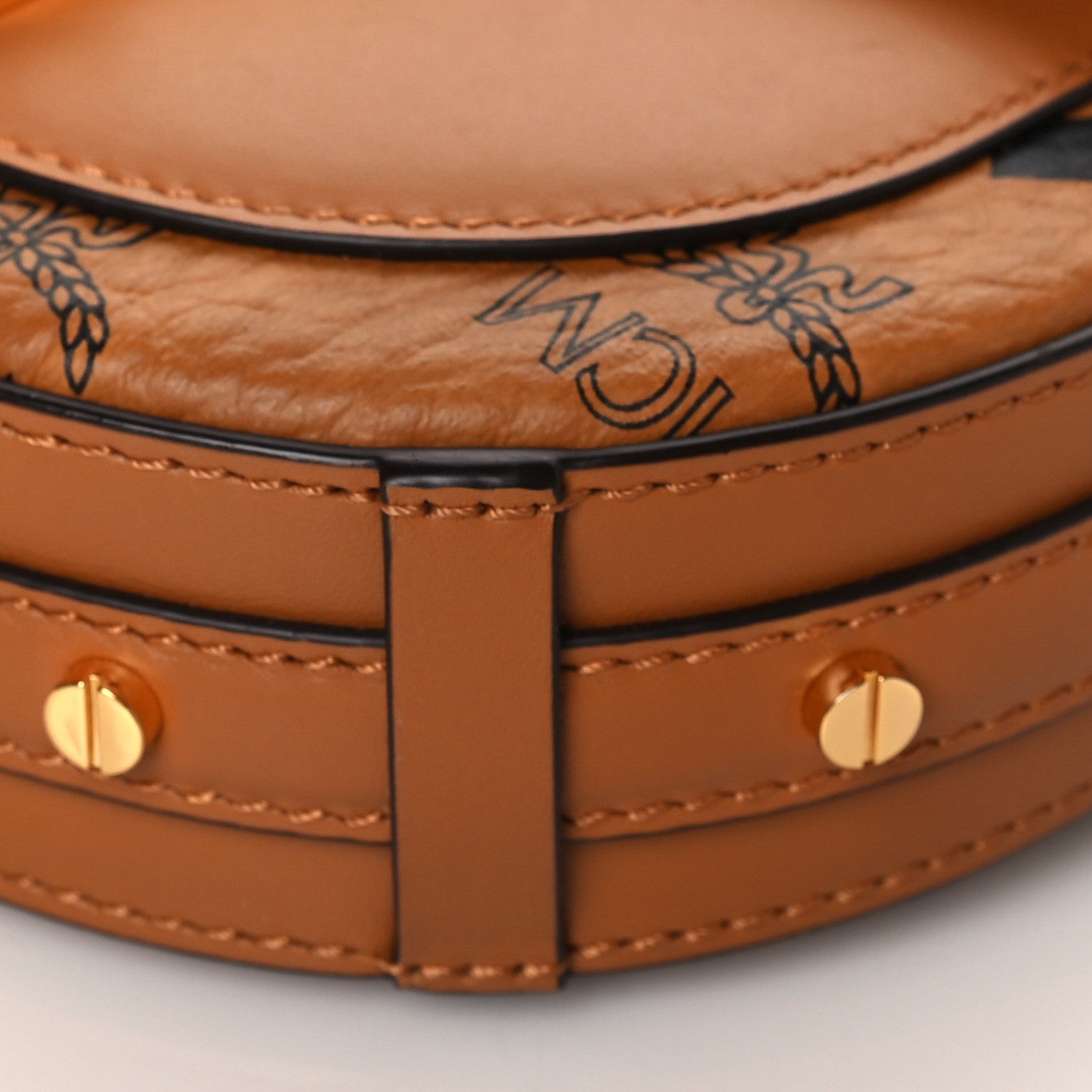 MCM Visetos Mini Patricia Crossbody Bag Cognac 10 of 10