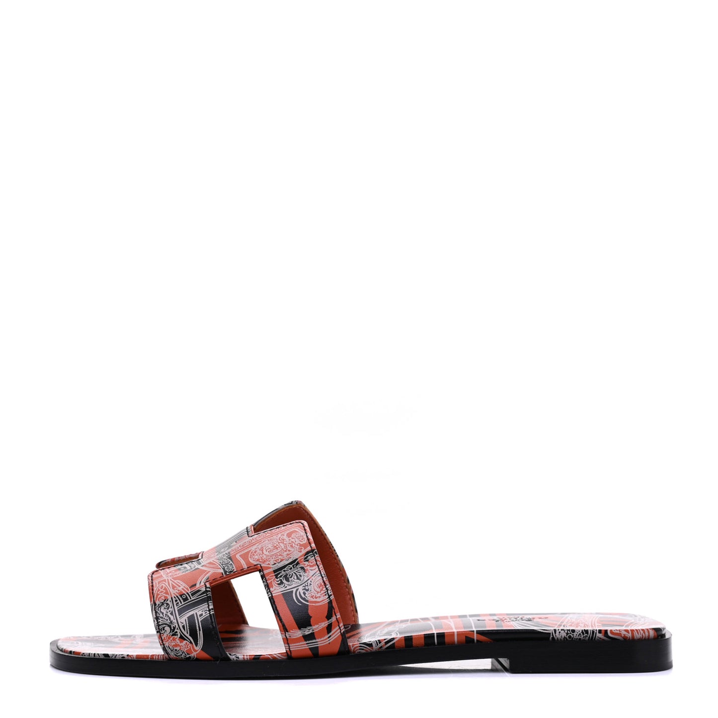 Calfskin Printed Brides de Gala en Desordre Oran Sandals 38.5 Multicolor Rose Aube
