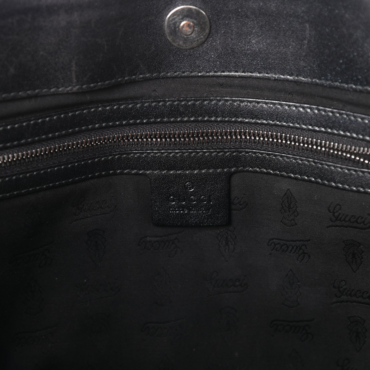 Imprime Monogram Medium Studded Tote Black