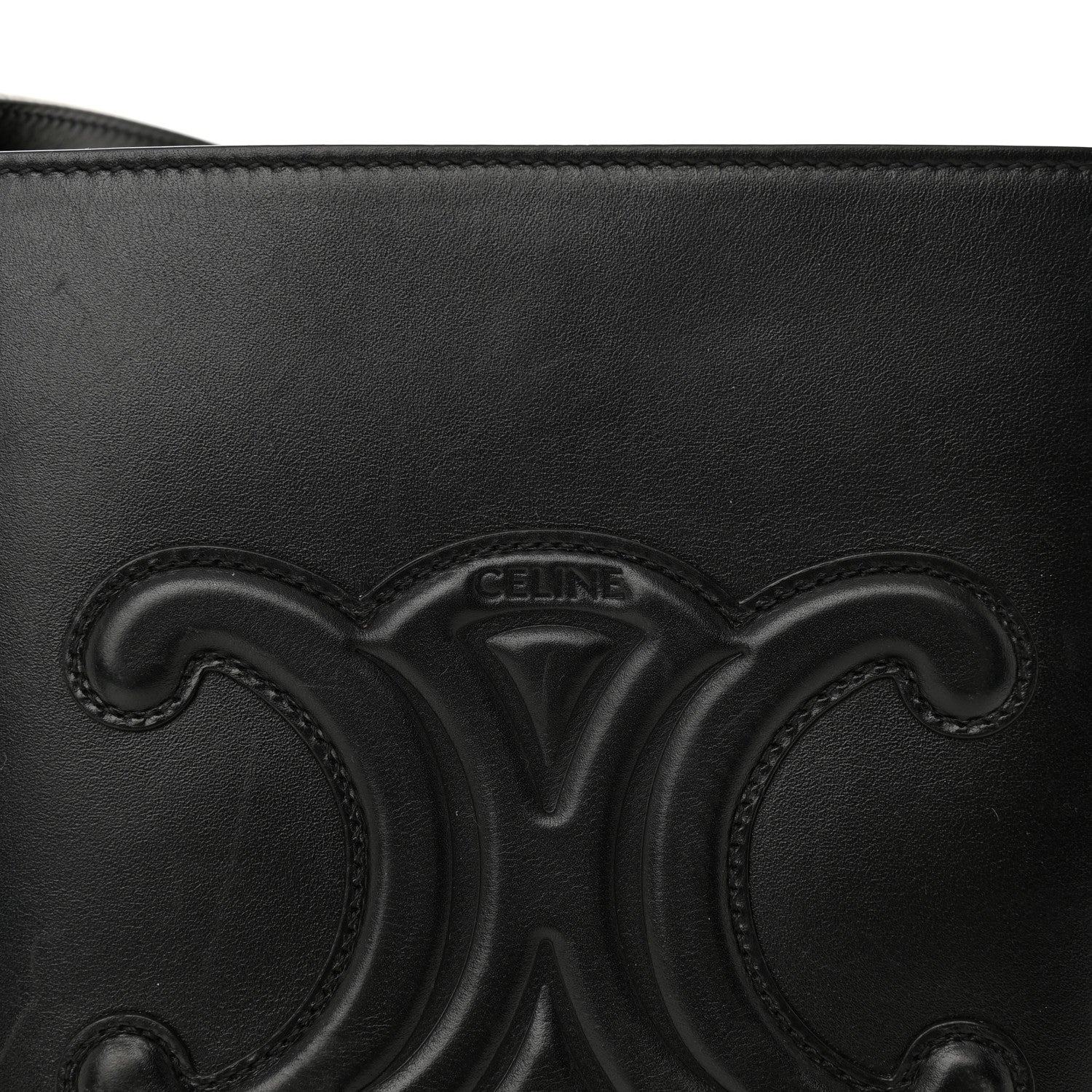 Celine Smooth Calfskin Triomphe Small Bucket Bag Black 8 of 13