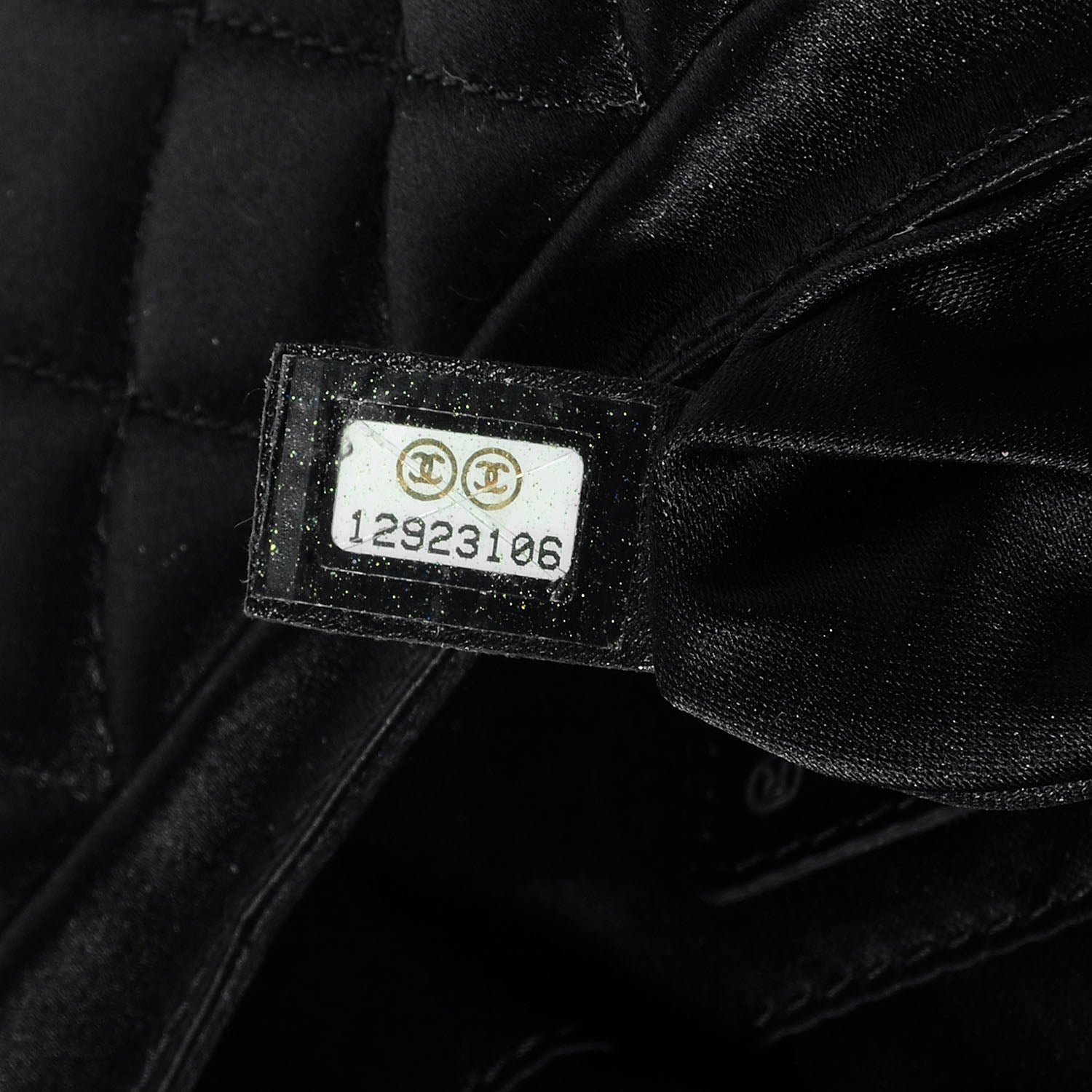 Chanel Satin Quilted Flap Clutch Black 7 of 7