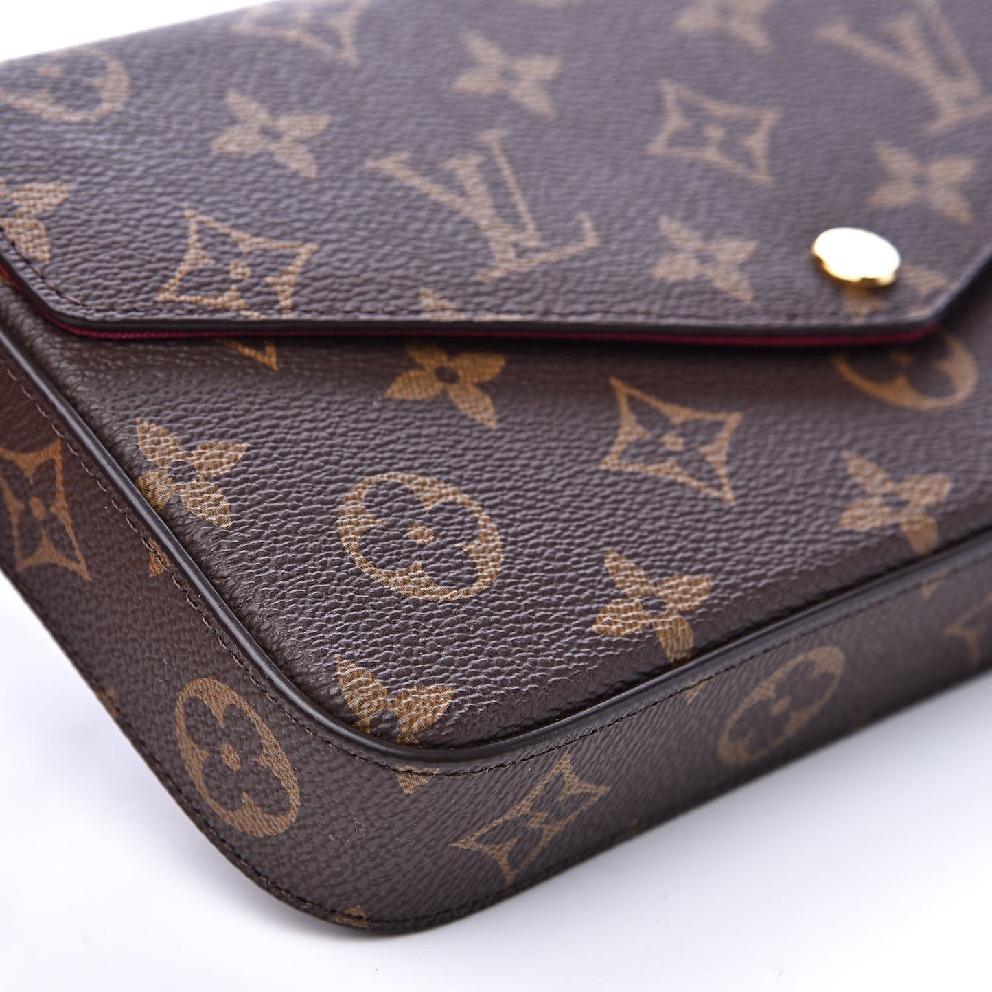 Monogram Pochette Felicie Chain Wallet Fuchsia