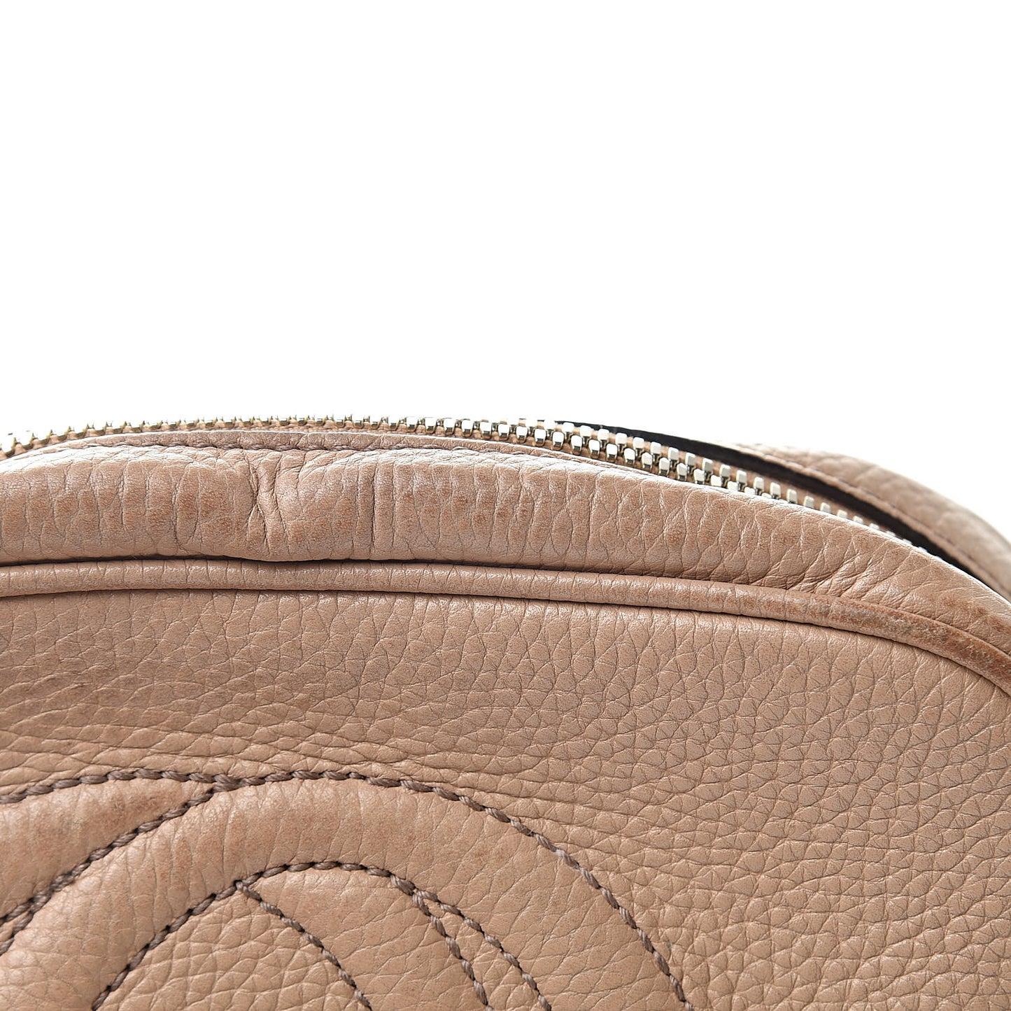 Pebbled Calfskin Small Soho Disco Bag Rose Beige