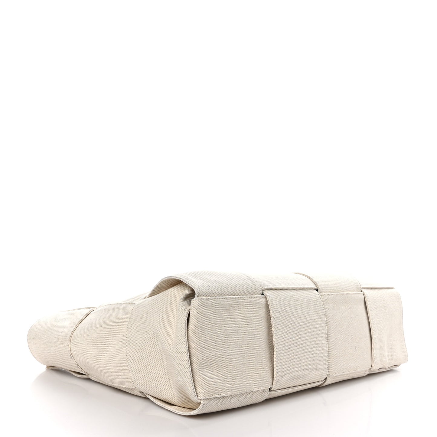 Canvas Intrecciato Large Arco Tote Beige Black