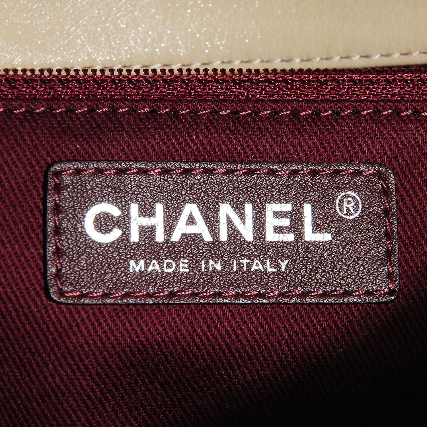 Chanel Iridescent Calfskin In The Mix Medium Flap Beige 8 of 9