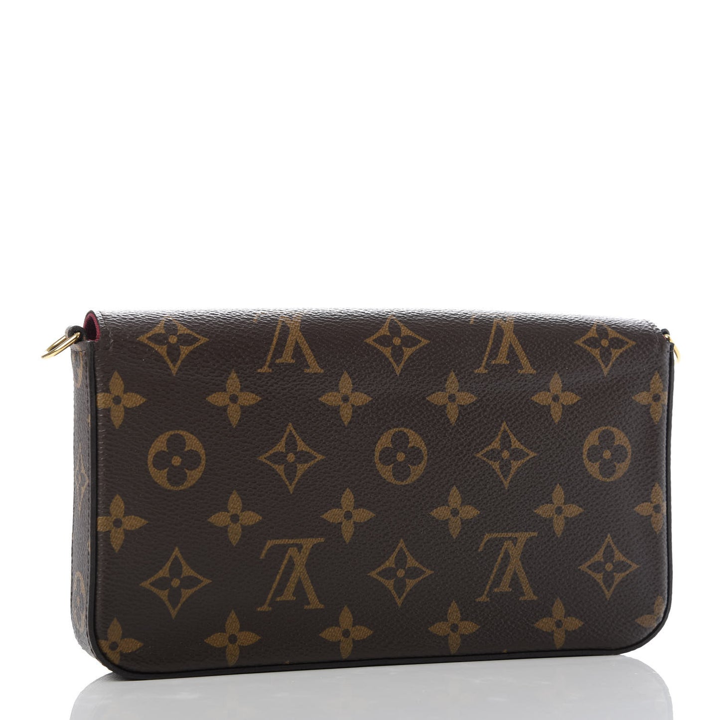 Monogram Pochette Felicie Chain Wallet Fuchsia