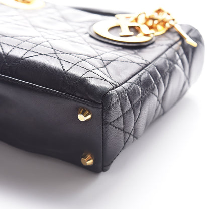 Christian Dior Lambskin Cannage Mini Lady Dior Black 10 of 14