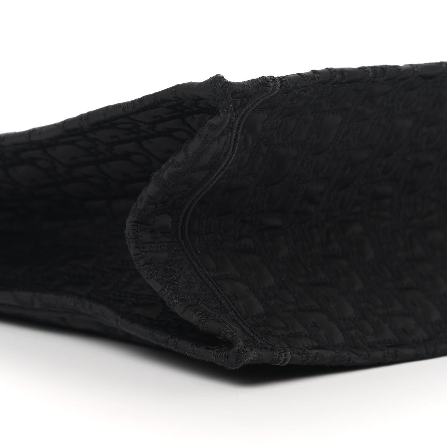 Canvas Satin Embroidered Book Tote Insert Black