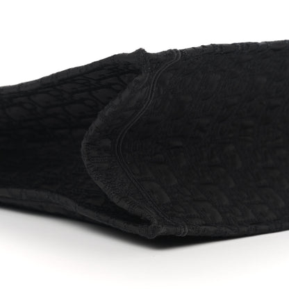 Christian Dior Canvas Satin Embroidered Book Tote Insert Black 8 of 10