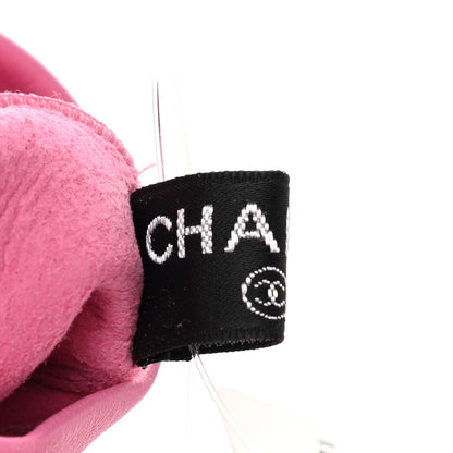 Chanel Lambskin Fingerless CC Long Gloves 7 Pink 4 of 8