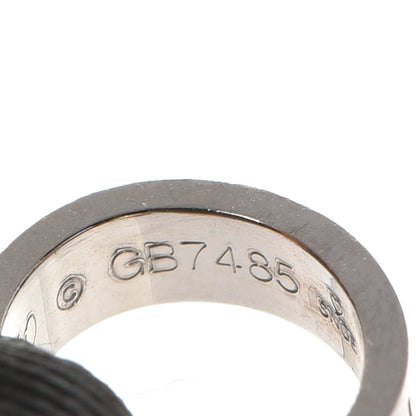 Cartier 18K White Gold Charity LOVE Adjustable Cord Bracelet Black 7 of 8
