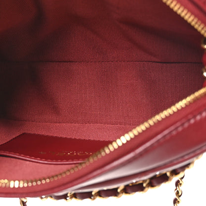 Chanel Shiny Lambskin Quilted Mini Camera Case Burgundy 5 of 10