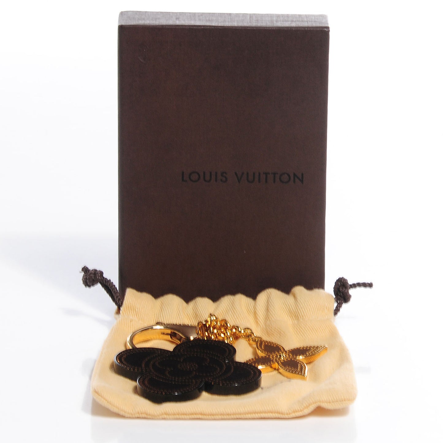 Stipply Flower Bag Charm Tortoise