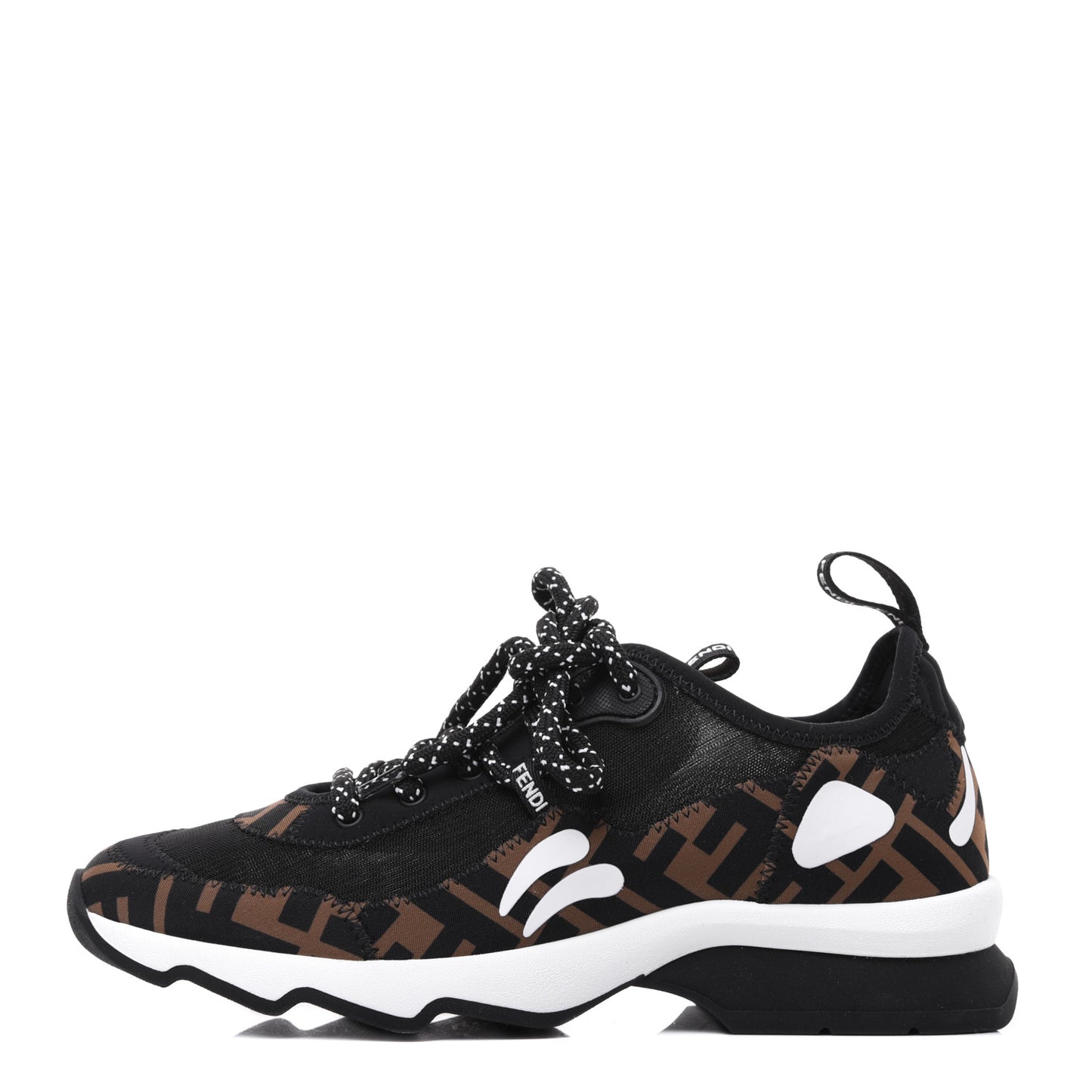 Technical Mesh Lycra FFreedom Patchwork Sneakers 35 Black Tobacco