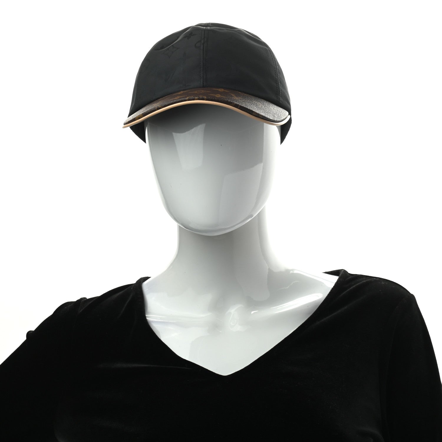 Louis Vuitton Polyester Silk Monogram LV Get Ready Cap M Black 2 of 9