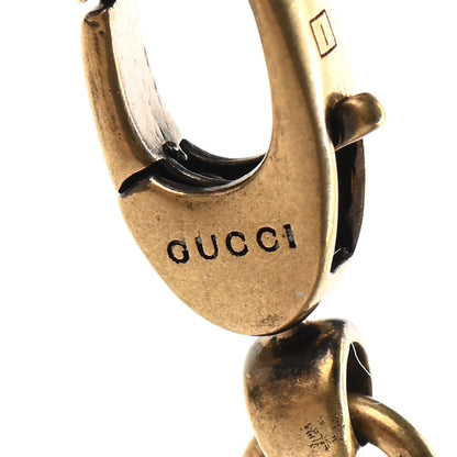 Gucci Crystal Embellished Strawberry Necklace Red Aged Gold 7 of 10