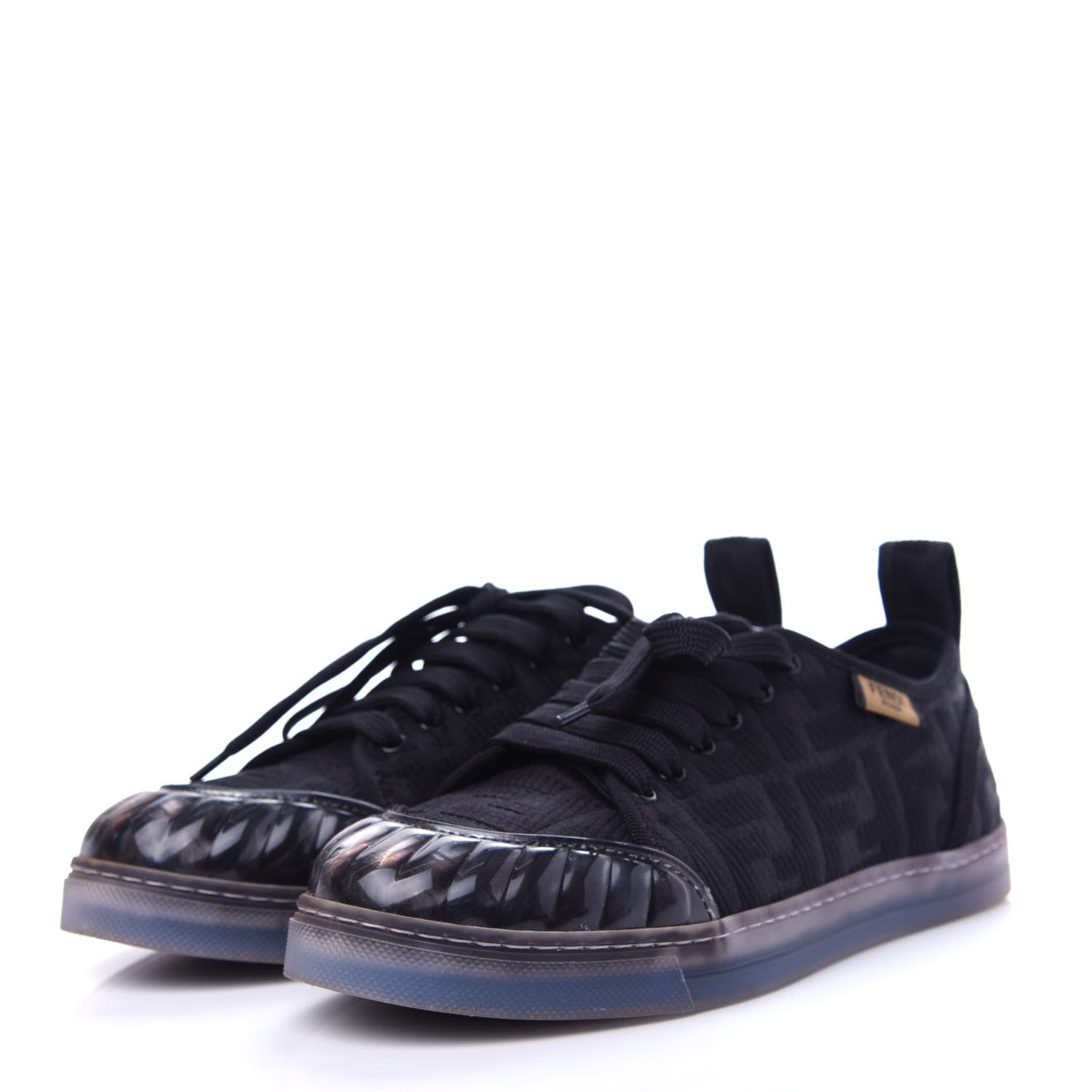Fendi Corda FF Promenade Low Top Sneakers 37.5 Black 3 of 11