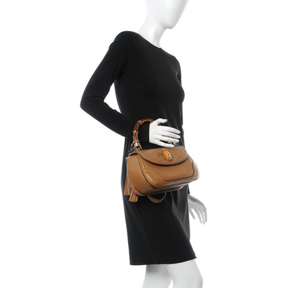 Gucci Calfskin Medium New Bamboo Top Handle Bag Tan 3 of 8