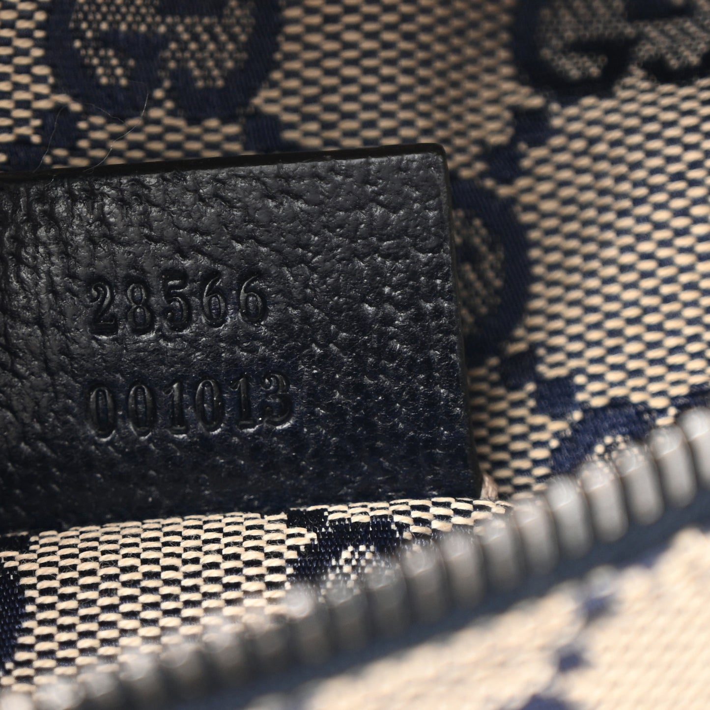 GG Monogram Web Double Pocket Belt Bag Navy